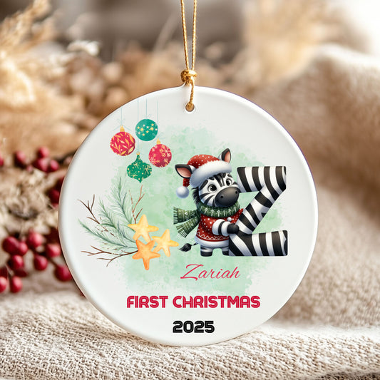 Personalized First Christmas Ornament, 2023 Celebration Keepsake, Holiday Decor, Unique Gift for New Parents, Baby's First Christmas