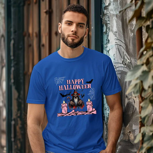 Happy Halloween Unisex T-Shirt | Spooky Seasonal Tee, Halloween Apparel, Ghostly Gifts, Casual Wear, October Celebration Shirt