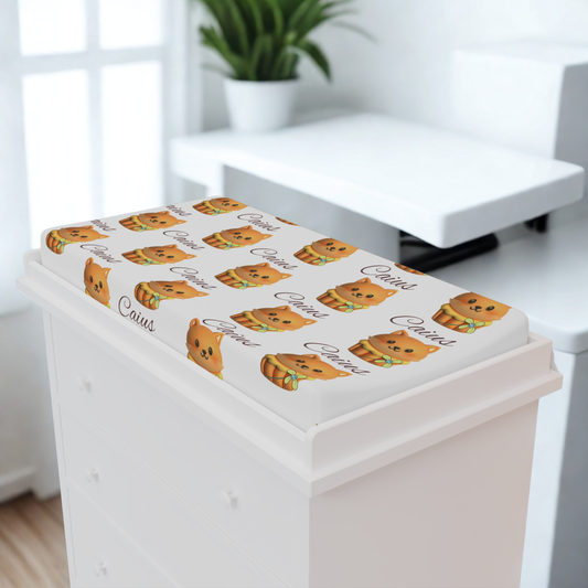 Cat Pancake Baby Changing Pad Cover — Cute Kawaii Nursery Accessory