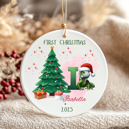 Personalized Christmas Ornament, First Christmas Keepsake, Holiday Decoration, Gift for New Parents, Family Christmas Tree
