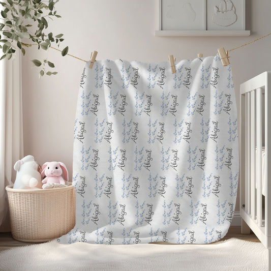 Personalized Velveteen Plush Blanket | Cozy Home Decor, Custom Name Gift, Soft Throw for Birthdays, Baby Showers, and Holidays