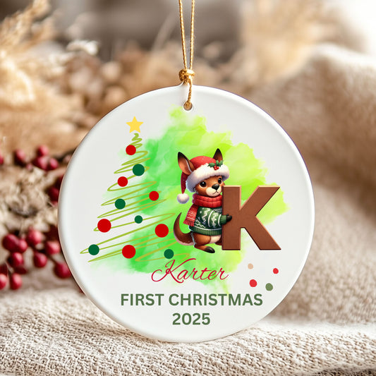 Personalized Christmas Ornament, Holiday Decor, Keepsake, Gift for Kids, Family Tradition, First Christmas 2025