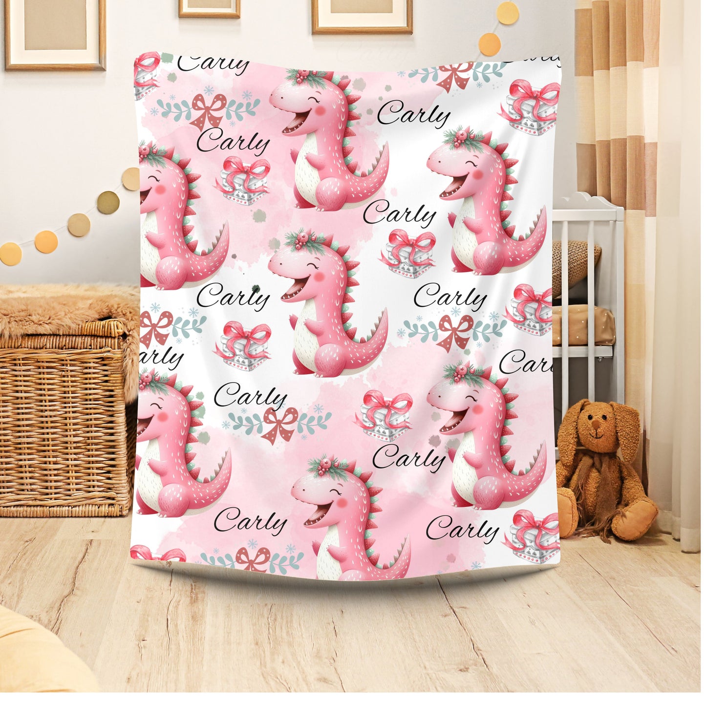 Personalized Dragon Plush Blanket, Soft Baby Blanket, Kids Gift, Nursery Decor, Custom Name Blanket, Gift for Baby Showers