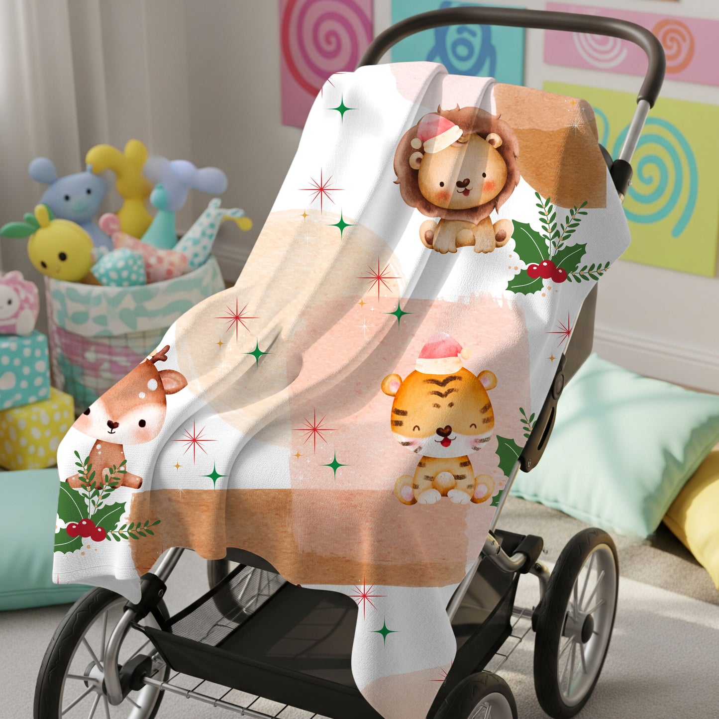 Cozy Animal Plush Blanket | Kids Gift, Nursery Decor, Holiday Snuggle Blanket, Warm Fleece Throw, Cute Home Accessory