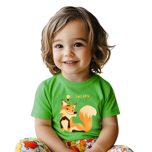 Sneaky Fox Toddler Tee, Cute Toddler Shirt, Animal Lover Gift, Kids Birthday Outfit, Nursery Decor