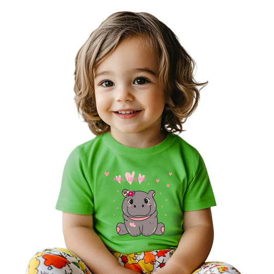 Cute Hippo Toddler Tee, Adorable Animal Shirt, Baby Shower Gift, Kids Birthday Outfit, Playful Summer Wear