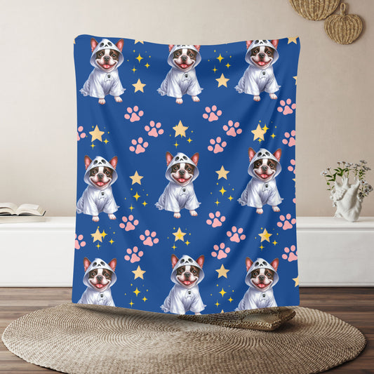 Cozy Dog-Themed Velveteen Plush Blanket - Perfect for Pet Lovers, Gifts, Home Decor, Snuggling, Dog Sleepovers