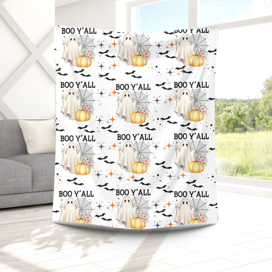 Halloween Boo Y'all Velveteen Plush Blanket, Cozy Throw for Fall Decor, Spooky Season Gift, Soft Fleece Blanket for Kids, Perfect for [...]