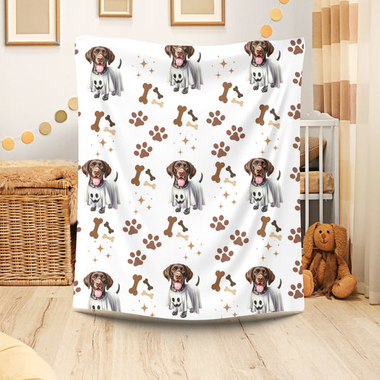Dog Lover's Velveteen Plush Blanket, Cozy Pet Blanket, Dog-Themed Gift, Puppy Lover Throw, Cute Home Decor