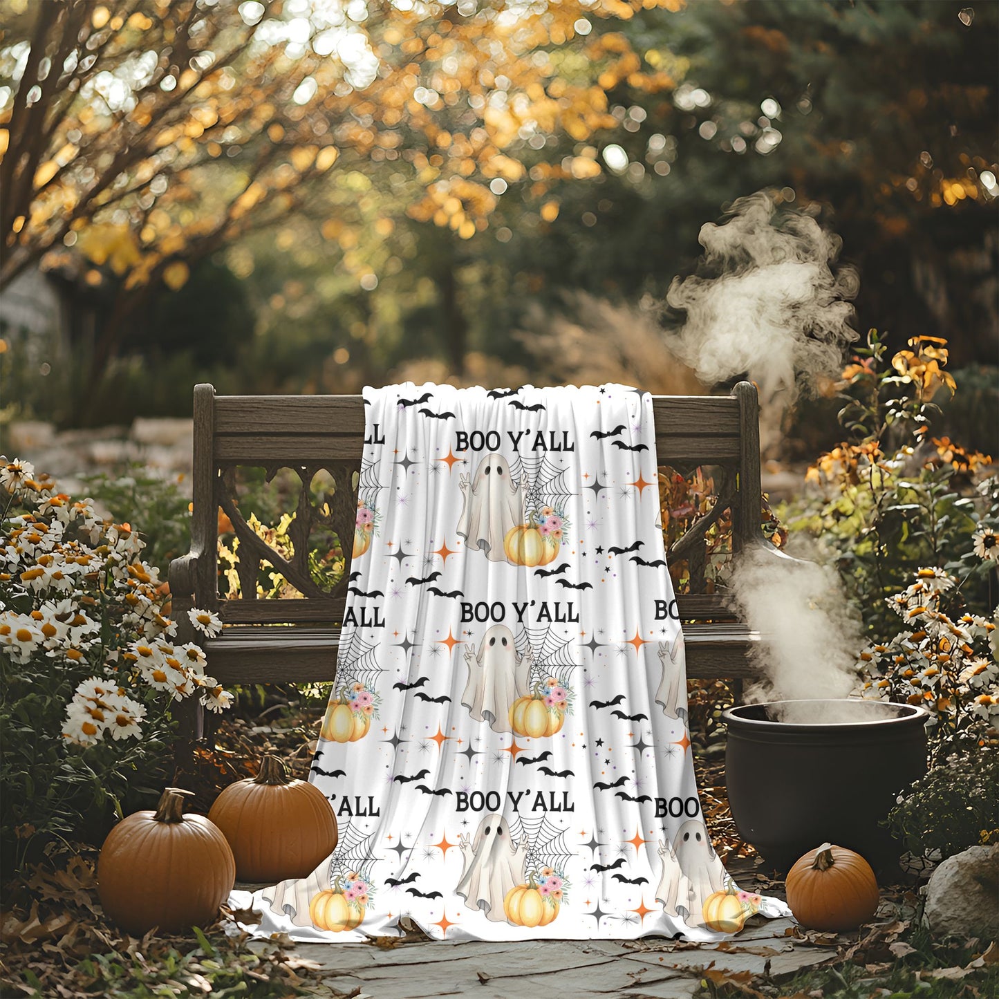 Halloween Boo Y'all Velveteen Plush Blanket, Cozy Throw for Fall Decor, Spooky Season Gift, Soft Fleece Blanket for Kids, Perfect for [...]