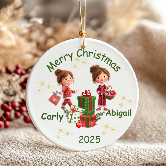 Personalized Christmas Ornament, Unique Holiday Decor, Custom Gift for Family, Kids, Tree Decoration, Merry Christmas 2025