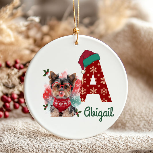 Personalized Dog Christmas Ornament, Custom Pet Decor, Holiday Gift, Dog Lover's Keepsake, Unique Tree Decoration, Winter Holiday Decor
