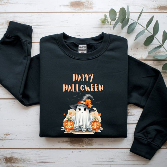 Halloween Ghost Crewneck Sweatshirt | Funny Halloween Sweater, Unisex Sweatshirt, Spooky Apparel, Fall Fashion, Halloween Gift