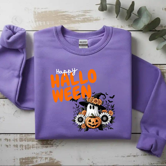 Halloween Unisex Crewneck Sweatshirt, Cozy Fall Apparel, Halloween Costume, Cute Ghost Sweatshirt, Unisex Halloween Gift