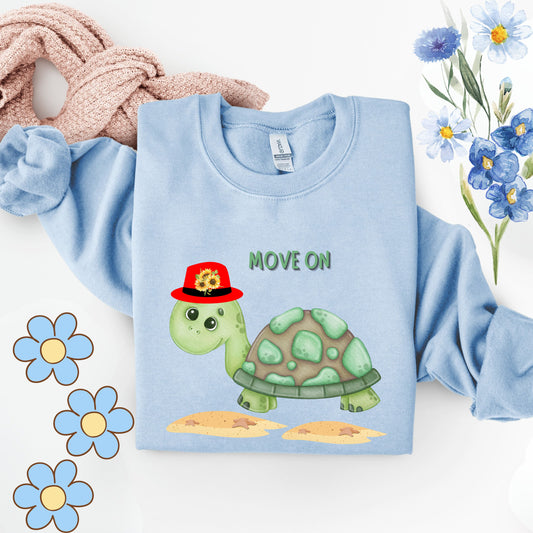 Turtle with a sunflower hat Unisex Garment-Dyed Sweatshirt