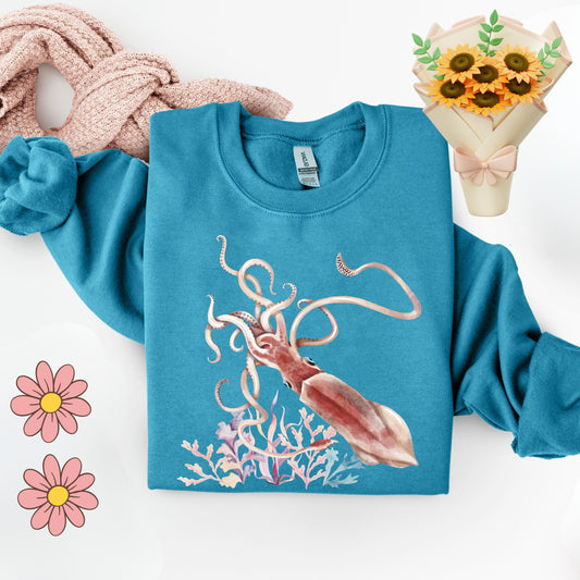 Squid dance of tentacles and translucence Unisex Garment-Dyed Sweatshirt
