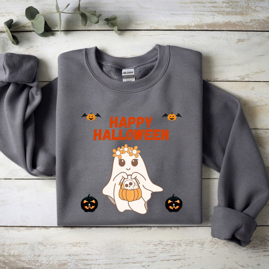 Halloween Dog Sweatshirt, Unisex Halloween Crewneck, Cute Pet Lover Gift, Cozy Fall Attire, Spooky Season Apparel