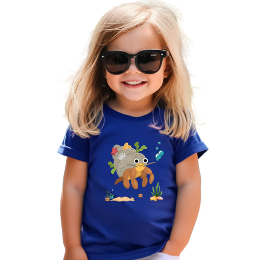 Cute Ocean-Themed Toddler Tee, Cartoon Crab Tee, Summer Playwear, Beach Outfit, Kids Gift, Toddler Beach Shirt