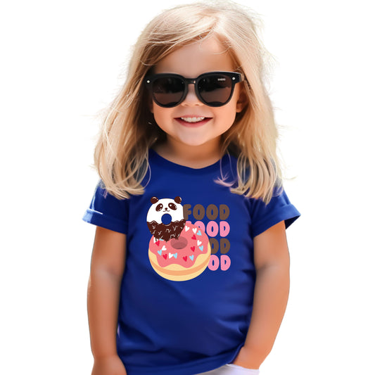 Cute Panda Foodie Toddler Tee, Kids T-Shirt, Animal Lover Gift, Birthday, Playtime, Casual Wear, Summer Outfit