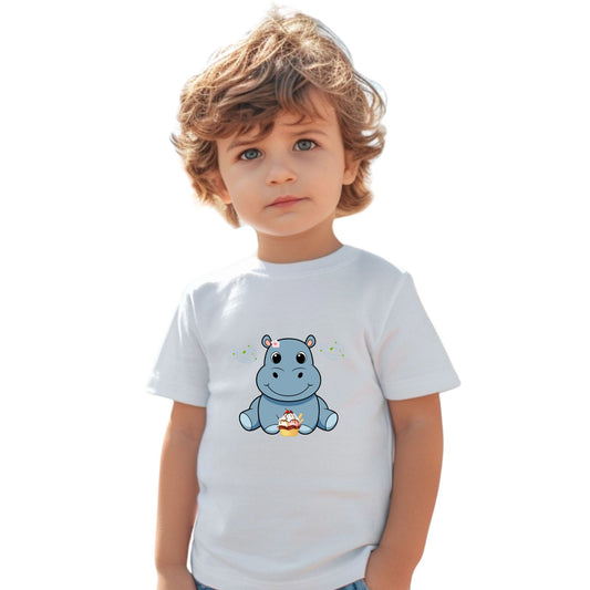 Adorable Hippo Toddler Tee, Cute Summer Shirt, Baby Gift, Birthday Outfit, Kids Casual Wear, Playful Everyday Apparel
