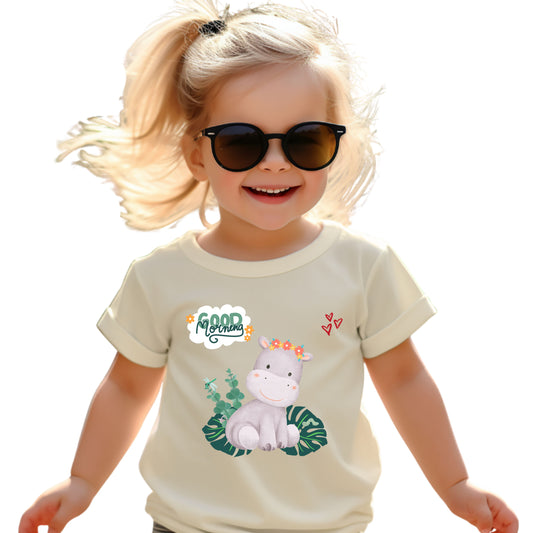 Toddler Short Sleeve Tee with Cute Hippo Design, Fun Kids Tee, Playful Toddler Clothing, Good Vibes T-Shirt, Gift for Little Ones, [...]