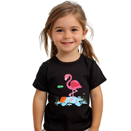 Whimsical Flamingo Toddler Tee - Fun Summer Kids Shirt, Playful Gift for Birthdays, Beach Days, Everyday Wear, Cute Summer Apparel