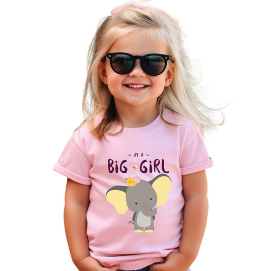 Big Girl Toddler Tee, Cute Elephant Design, Kids Birthday Gift, Toddler Clothing, Nursery Outfit, Playtime T-Shirt