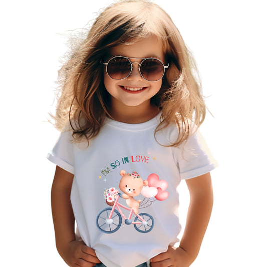Cute Toddler Tee with Bear Design - Perfect for Playdates, Birthdays, Valentine's Day, Gifts, Toddler Clothing