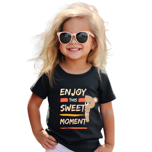 Toddler Bear Tee - Enjoy This Sweet Moment, Kids T-Shirt, Cute Toddler Top, Gift for Birthday, Baby Shower, Everyday Wear